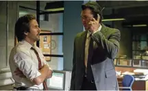  ?? PHOTO: JUAN PABLO GUTIERREZ/NETFLIX ?? Michael Stahl-David and Matt Whelan in a scene from season three of Narcos.