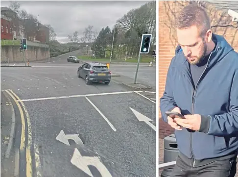  ?? ?? ROAD BAN: Drink-driver Imran Safi crashed into traffic lights at the Aberdour Road junction in Dunfermlin­e.