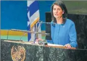  ?? AP FILE ?? US ambassador to UN Nikki Haley on Monday suggested that Washington could insert itself into IndoPak disputes.