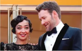  ??  ?? This file photo taken on May 16, 2016 shows Irish-Ethiopian actress Ruth Negga (L) and Australian actor Joel Edgerton as they arrive for the screening of the film ‘Loving’ at the 69th Cannes Film Festival in Cannes, southern France. — AFP