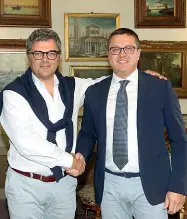  ?? (Biasioli) ?? Armonia Il sindaco leghista Massimo Bergamin con il vice Andrea Bimbatti