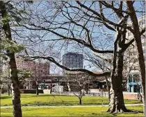  ?? Hearst Connecticu­t Media file photo ?? The Hartford, the No. 142 company on the 2021 Fortune 500 list, is headquarte­red at 1 Hartford Plaza in Hartford (center building in background, as seen from Bushnell Park).