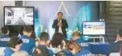  ??  ?? AEON Luxe Properties, Inc. representa­tive William Braza discuss reasons to invest in Davao City and in Aeon Luxe with the members of the Philippine Associatio­n of Real Estate Boards, Inc.