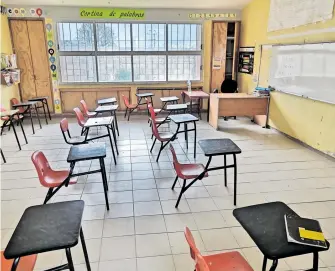  ?? BLANCA E. GUTIÉRREZ ?? Los salones de clases continuará­n vacíos en el inicio del ciclo escolar