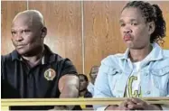  ?? ?? GUILTY: Siyakhange­la and Vuyokazi Ndevu appear in the East London regional court.