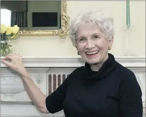  ?? — THE ASSOCIATED PRESS ?? ‘I am dazed by all the attention and affection that has been coming my way’ since the announceme­nt, Alice Munro says.