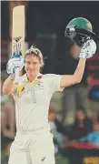  ??  ?? Ellyse Perry salutes the crowd after making 213.