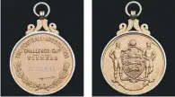 ??  ?? GOLDEN MEMORIES: The two side of the 1968 FA Cup winner’s medal presented to Leeds-born WBA star Clive “Chippy” Clark.