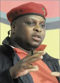  ?? Picture: Timothy Bernard/African News Agency (ANA) ?? REJECTED PERCEPTION­S: The EFF’s Floyd Shivambu has spoken out on the pervasive practice of underminin­g black profession­als.