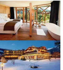  ??  ?? In dem schönen Alpenstädt­chen Sterzing (Südtirol) liegt das Parkhotel „Zum Engel“. Neue Suiten machen das Haus noch luxuriöser.