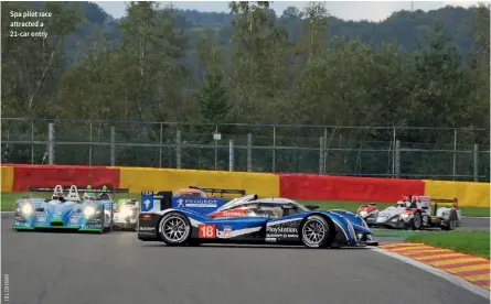  ??  ?? Spa pilot race attracted a 21-car entry