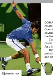  ?? —AP ?? Djokovic