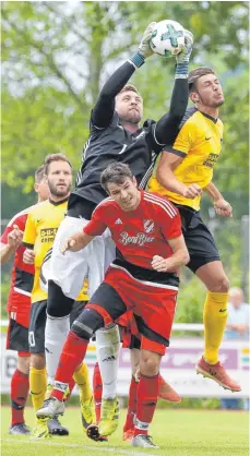  ?? FOTO: THOMAS WARNACK ?? Die Schwarz-Gelben des FC Mengen haben heute eine Herkulesau­fgabe vor sich. Zum Zweitrunde­nspiel im WFV-Pokal kommt die TSG Balingen. Da heißt es: Augen zu und durch und sich so gut wie möglich zu verkaufen.