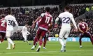  ?? Photograph: Julian Finney/Getty Images ?? Giovani Lo Celso’s fierce shot puts Spurs ahead but their luck in front of goal would desert them after that.