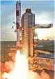  ?? ?? PSLV-C53 is seen taking off from India’s Spaceport at Sriharikot­a on Thursday.