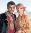  ??  ?? Kirstine Stewart of CBC and Twitter fame with husband Zaib Shaikh of Little Mosque on the Prairie.