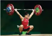  ??  ?? File photo of Indian weightlift­er Sanjita Chanu