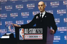  ?? DAVID BANKS – THE ASSOCIATED PRESS ?? Commission­er Adam Silver expects the NBA to return to an 82-game schedule next season.
