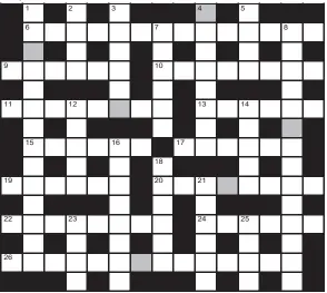  ??  ?? No 16,428
FOR your chance to win, solve the crossword to reveal the word reading down the shaded boxes. HOW TO ENTER: Call 0901 293 6233 and leave today’s answer and your details, or TEXT 65700 with the word CRYPTIC, your answer and your name. Texts and calls cost £1 plus standard network charges. Or enter by post by sending completed crossword to Daily Mail Prize Crossword 16,428, PO Box 28, Colchester, Essex CO2 8GF. Please include your name and address. One weekly winner chosen from all correct daily entries received between 00.01 Monday and 23.59 Friday. Postal entries must be datestampe­d no later than the following day to qualify. Calls/texts must be received by 23.59; answers change at 00.01. UK residents aged 18+, exc NI. Terms apply, see Page 62.