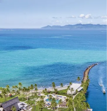  ??  ?? An aerial view of The Pearl Resort, Spa in Pacific Harbour.