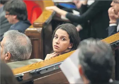  ?? DAVID AIROB ?? La líder de C’s en Catalunya, Inés Arrimadas, en un pleno en el Parlament