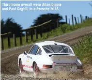  ??  ?? Third home overall were Allan Dippie and Paul Coghill in a Porsche 911S.