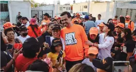  ?? ?? JORGE Álvarez Máynez, ayer durante su visita a la ciudad de Campeche.
