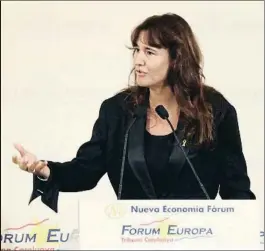  ?? PERE FRANCESCH / ACN ?? La consellera Laura Borràs al Fòrum Europa-Tribuna Catalunya