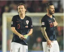  ?? Getty ?? Luka Modric, left, and his Croatia teammates got dispirited after the first two goals, according to coach Zlatko Dalic