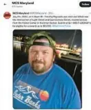  ?? ?? A Metro Crime Stoppers tweet asking for informatio­n about the death of Timothy Reynolds after he confronted squeegee workers with a baseball bat.