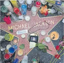  ??  ?? Michael Jackson’s star on the Hollywood Walk of Fame.