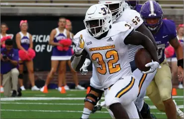  ?? Contribute­d ?? Running back Ailym Ford was one of three Chattanoog­a Mocs recognized as part of HERO Sports’ FCS All-America list.