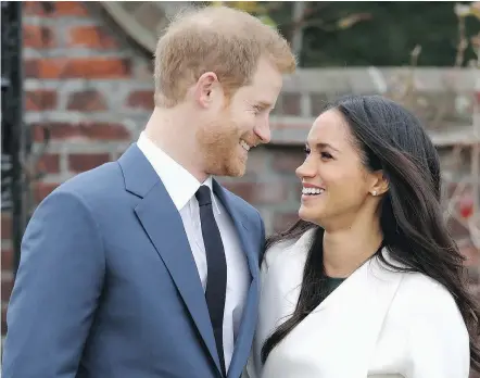  ??  ?? Prince Harry and Meghan Markle, an American actor who lives in Toronto, will tie the knot next spring, confirming months of rumours that the pair was headed toward marriage.