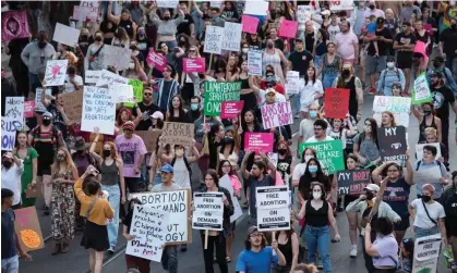  ?? Photograph: Reuters ?? Abortion rights campaigner­s in Tucson, Arizona, May 2022. The consequenc­es of a near-total ban in Arizona could reverberat­e across the south-west.