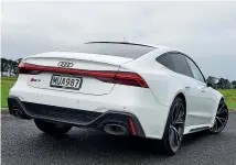  ??  ?? The RS 7’s slick fastback styling masks the fact that it is a very big car indeed.