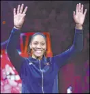  ?? Chase Stevens Review-Journal @csstevensp­hoto ?? Aces forward A’ja Wilson was unable to play in the WNBA All-Star Game on Saturday due to injury, but she captained her Team Wilson squad to victory.