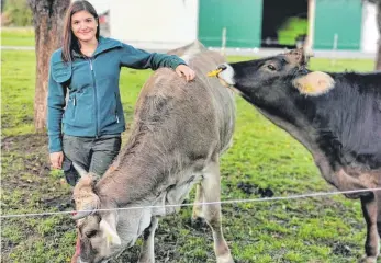  ?? FOTO: GABRIEL BOCK ?? Julia Jäger ärgert sich darüber, welches Bild von Landwirten die Sendung „Bauer sucht Frau“vermittelt.