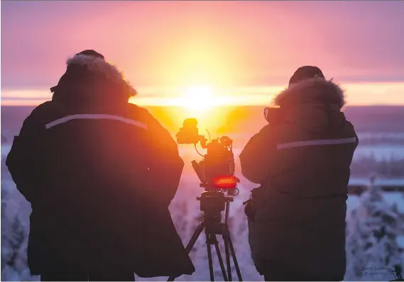  ?? PHOTOS: PROPER TELEVISION ?? All is quiet on the set of True North Calling, a new docu-series focusing on Canadians surviving and thriving in the far North.