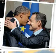  ??  ?? the former French president with Barack Obama,