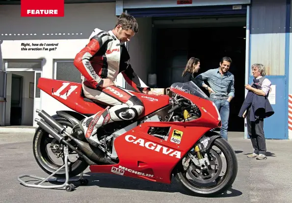 CAGIVA 500 run by the official Cagiva Bastos team in the 1987