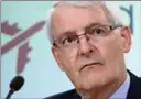  ?? SEAN KILPATRICK, THE CANADIAN PRESS ?? Transport Minister Marc Garneau introduced legislatio­n to create a new passenger bill of rights on Tuesday.