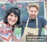  ??  ?? Host Noel Fielding with Ricky Wilson