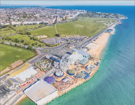  ??  ?? CLARITY A beautiful aerial of the clear water a Clarence Pier, taken by Michael Woods from local family run business, Solent Sky Services. PFCO and fully insured commercial drone pilots