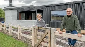  ?? STACY SQUIRES/STUFF ?? Ann and David Tocker’s new home in Lincoln, Canterbury, is half certified Passive House and half not.