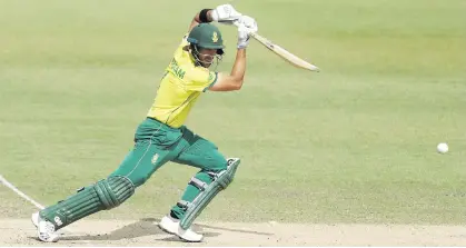  ?? Picture: Getty Images ?? SUPREME. Proteas batsman Aiden Markram scored a quickfire 45 in their T20 warm-up against a Cricket Australia XI in Brisbane yesterday.