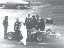  ??  ?? Above right: Friends gather at a test session at Vaca Valley Raceway in 1966