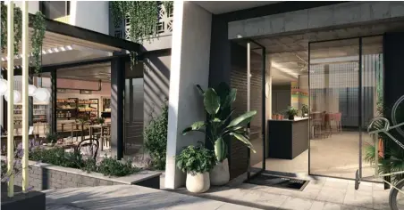  ??  ?? SIX ON N, a Sea Point developmen­t by Blok, will offer communal amenities including a deli