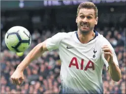  ??  ?? FINALISTA. Llorente, con el Tottenham ante el Liverpool en el Wanda.