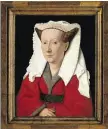  ??  ?? Porträt von Margareta van Eyck aus dem Jahr 1439