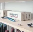  ?? MICHAEL NAGLE NEW YORK TIMES ?? Products are displayed inside a bricks-and-mortar store in New York for Harry’s, the online purveyor of subscripti­on shaving razors and other grooming items for men.